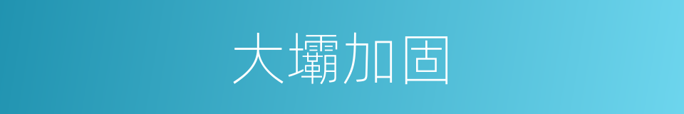 大壩加固的同義詞