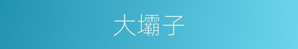 大壩子的同義詞