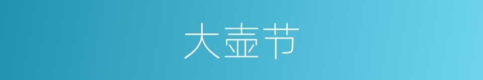 大壶节的同义词