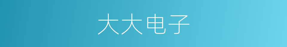 大大电子的同义词