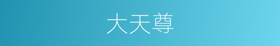 大天尊的同义词