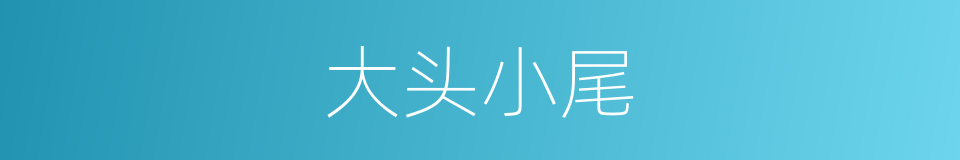 大头小尾的意思