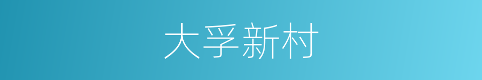 大孚新村的同义词