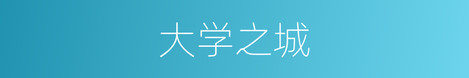 大学之城的同义词