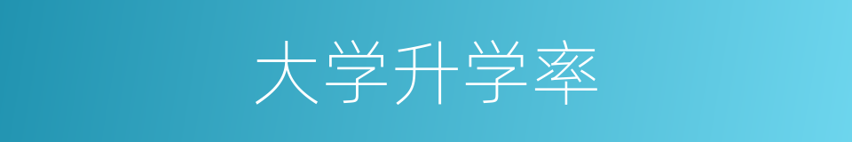 大学升学率的同义词