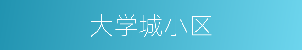 大学城小区的同义词