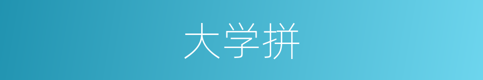 大学拼的同义词