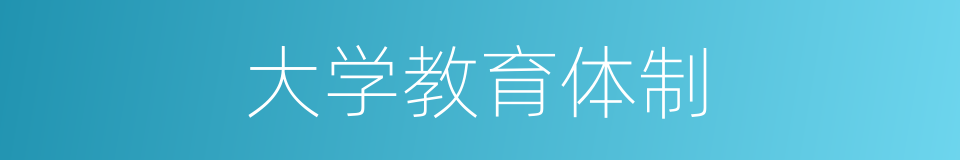 大学教育体制的同义词