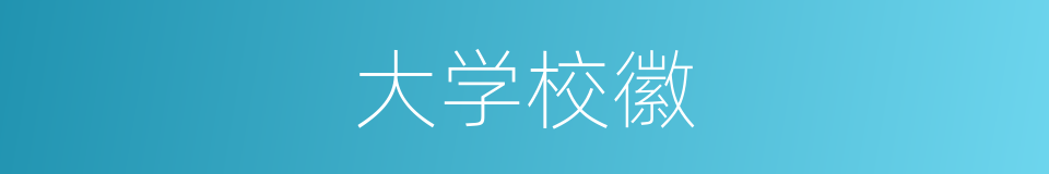 大学校徽的同义词