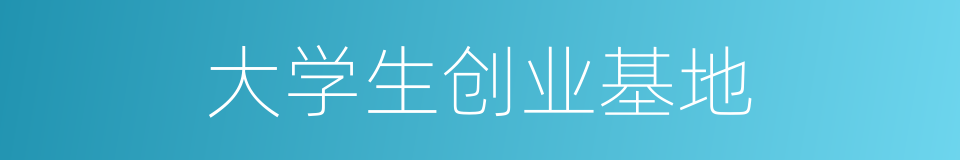 大学生创业基地的同义词