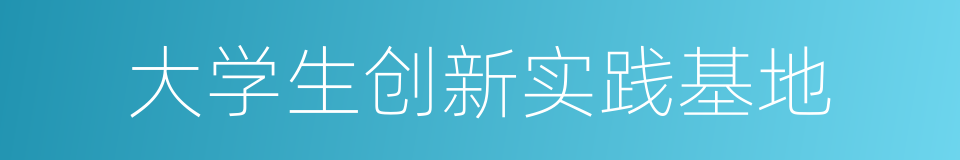 大学生创新实践基地的同义词