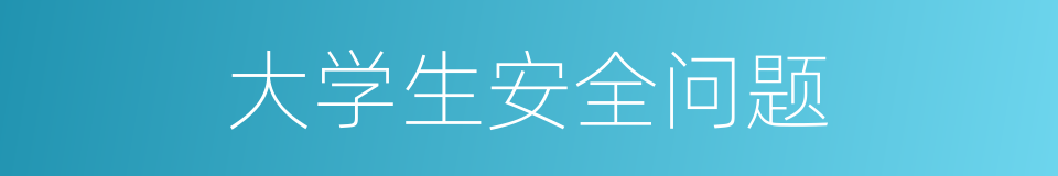 大学生安全问题的同义词