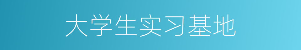 大学生实习基地的同义词