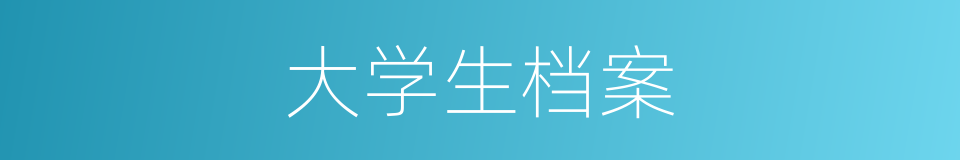 大学生档案的同义词