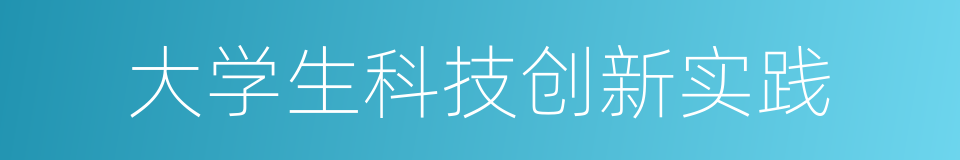 大学生科技创新实践的同义词