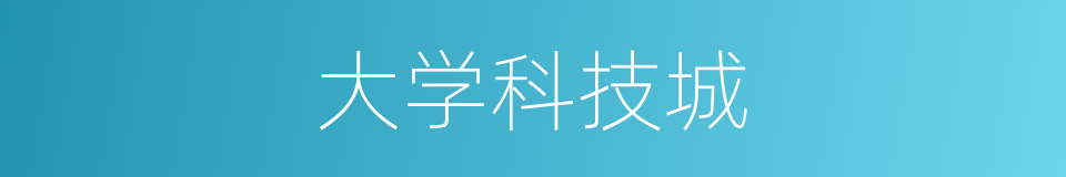 大学科技城的同义词