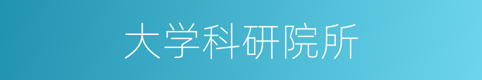 大学科研院所的同义词