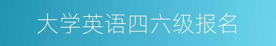 大学英语四六级报名的同义词