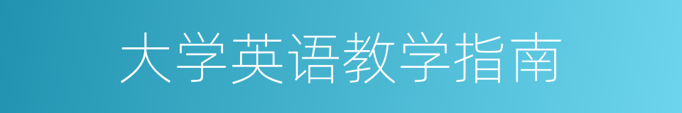 大学英语教学指南的同义词