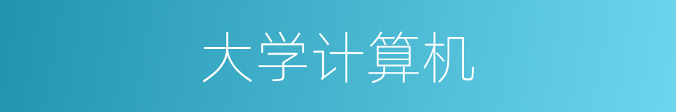 大学计算机的同义词