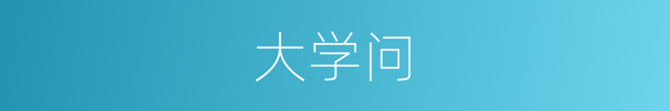 大学问的同义词