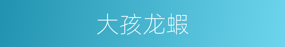 大孩龙蝦的同義詞