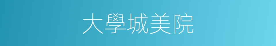 大學城美院的同義詞