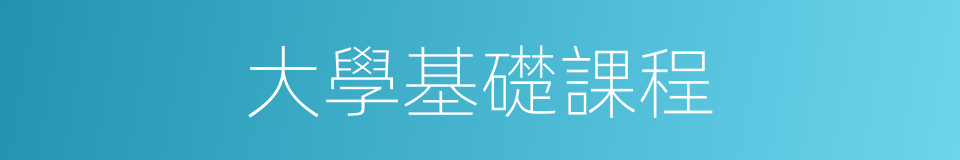 大學基礎課程的同義詞
