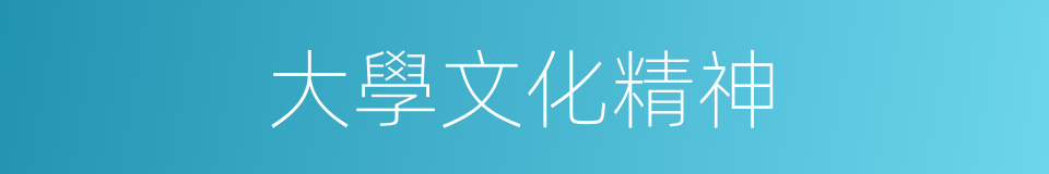 大學文化精神的同義詞