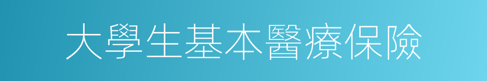 大學生基本醫療保險的同義詞