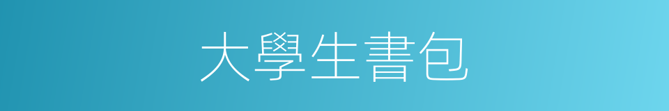 大學生書包的同義詞