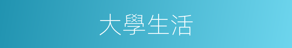 大學生活的同義詞