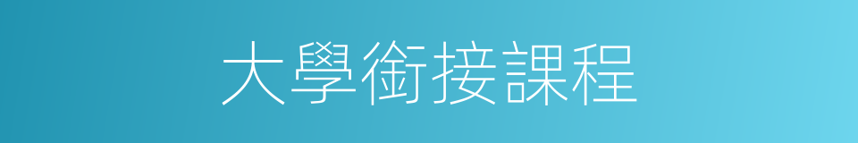 大學銜接課程的同義詞