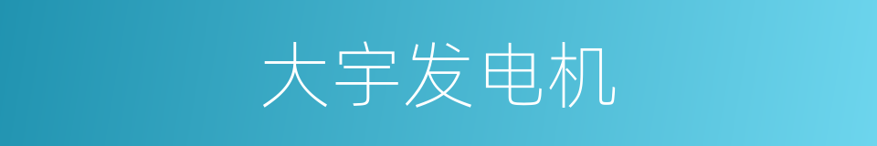 大宇发电机的同义词