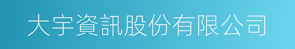 大宇資訊股份有限公司的同義詞