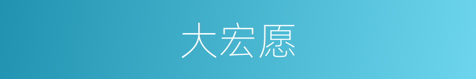 大宏愿的同义词