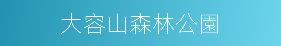 大容山森林公園的同義詞