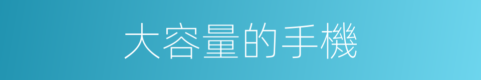 大容量的手機的同義詞