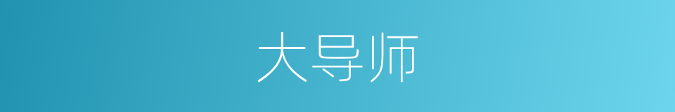 大导师的意思