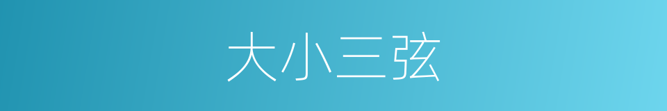 大小三弦的同义词