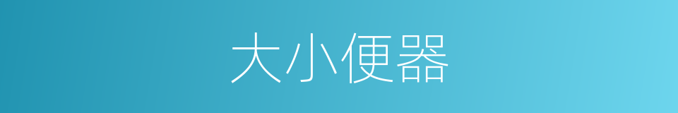大小便器的同义词