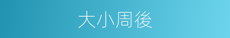 大小周後的同義詞