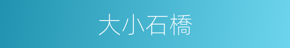 大小石橋的同義詞