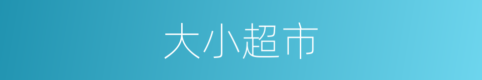 大小超市的同义词