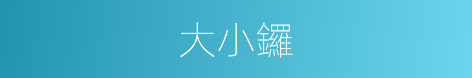 大小鑼的同義詞