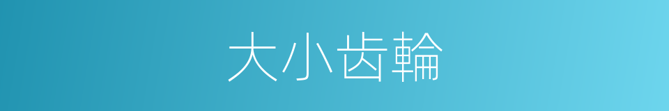 大小齿輪的同義詞