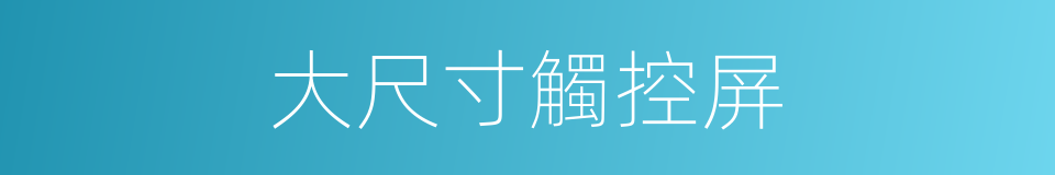 大尺寸觸控屏的同義詞