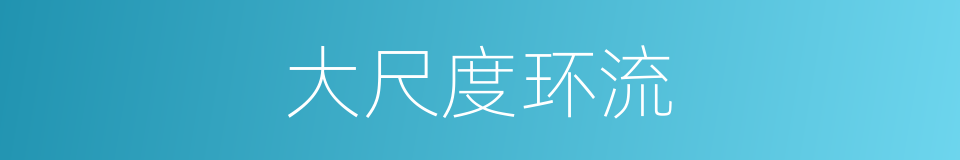 大尺度环流的同义词