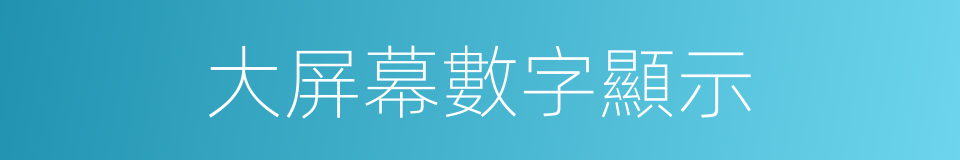 大屏幕數字顯示的同義詞