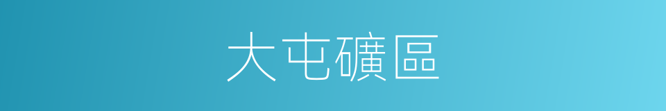 大屯礦區的同義詞